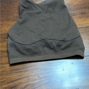 Offline Brown Textured Crop Top